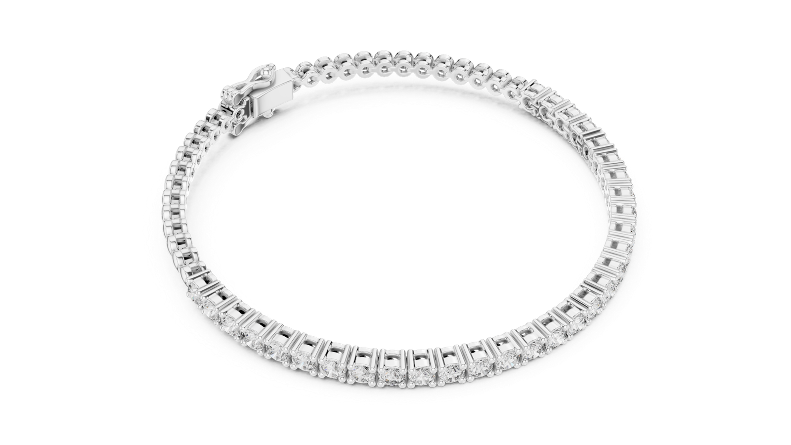 Royal Round Diamond Station Chain Bracelet
