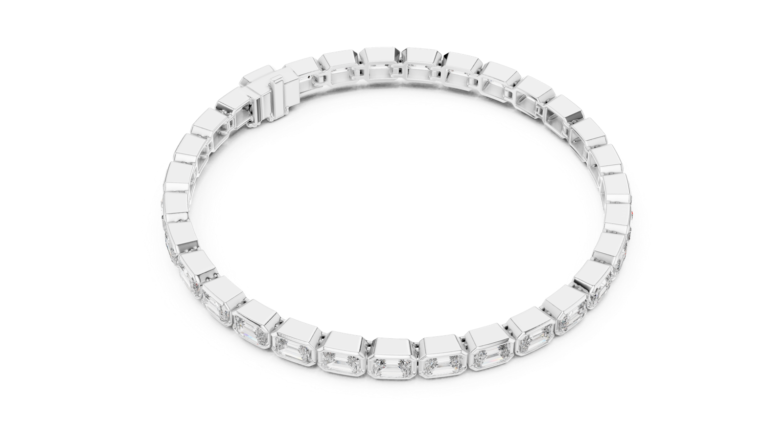 Eternal Emerald Cut Diamond Tennis Bracelet