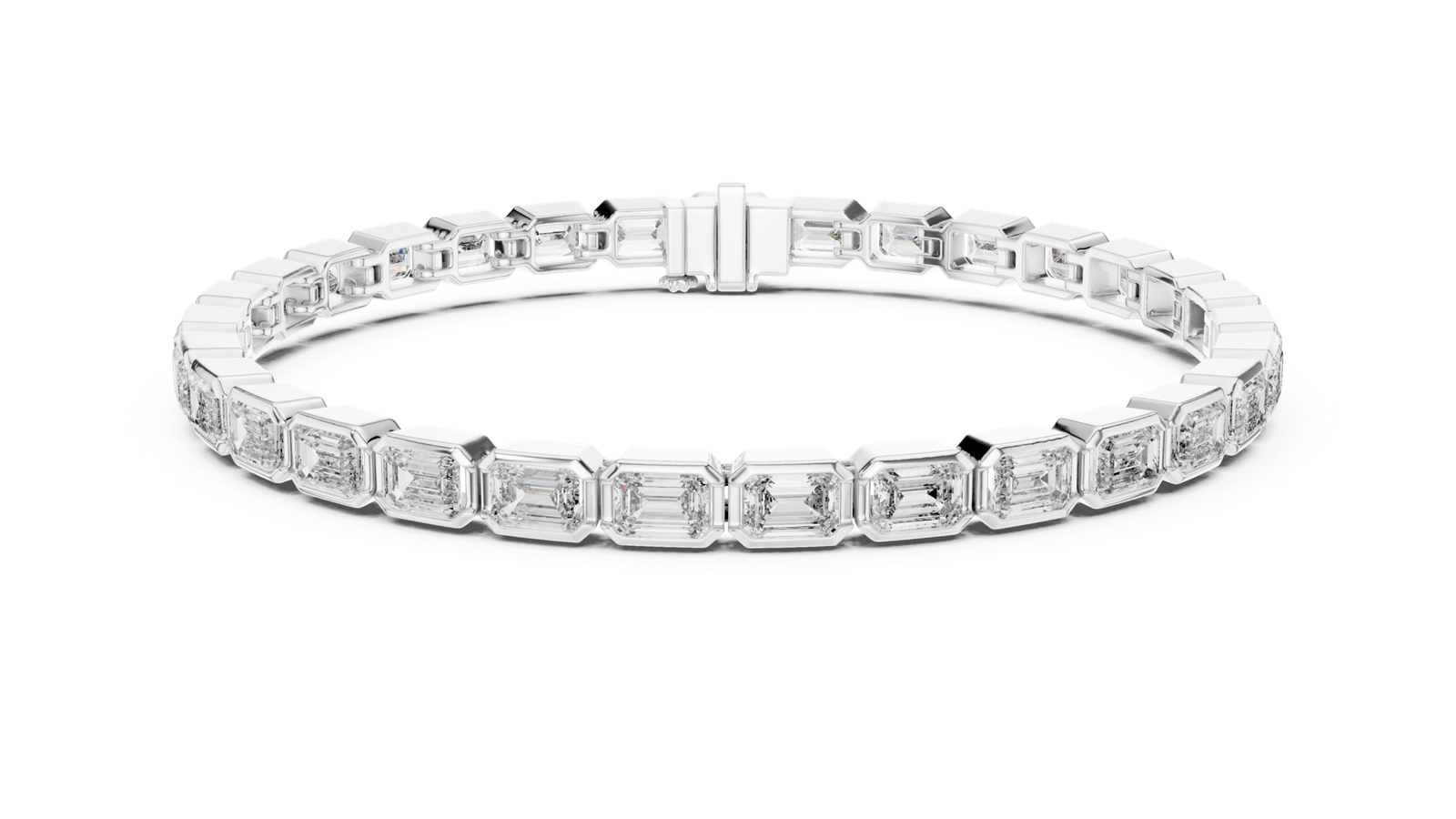 Eternal Emerald Cut Diamond Tennis Bracelet