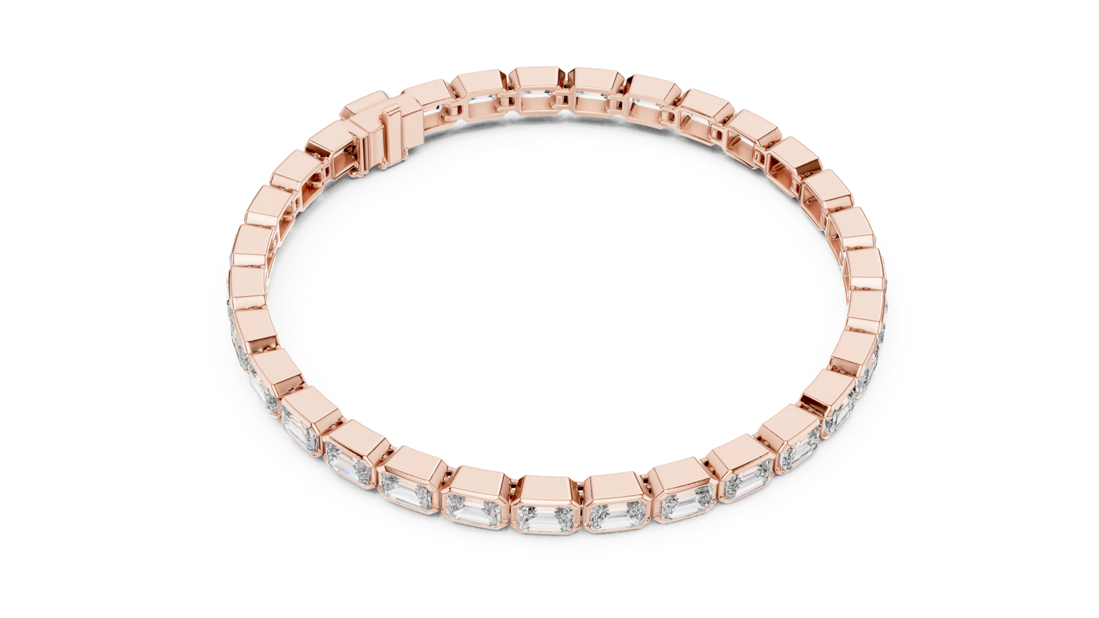 Eternal Emerald Cut Diamond Tennis Bracelet