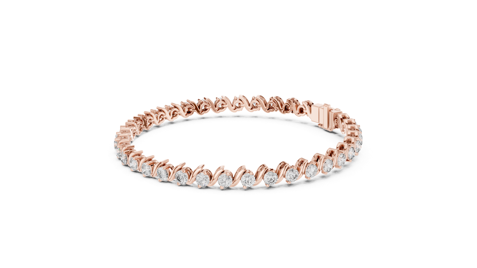 Signature Round Diamond Link Bracelet