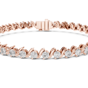 Signature Round Diamond Link Bracelet