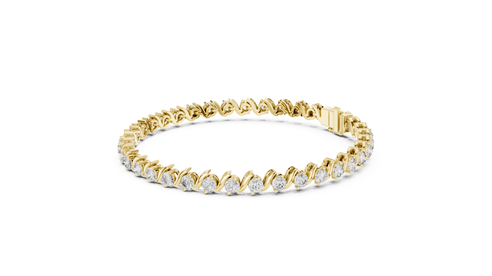 Signature Round Diamond Link Bracelet