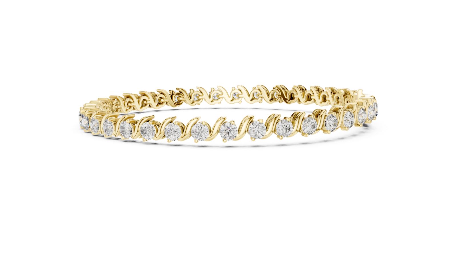 Signature Round Diamond Link Bracelet