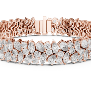 Imperial Pear Marquise Floral Diamond Bracelet