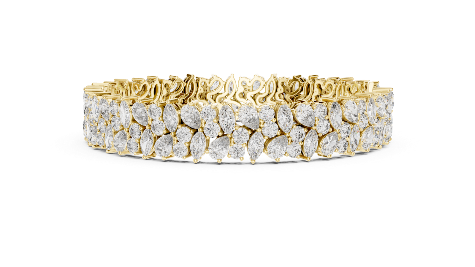 Imperial Pear Marquise Floral Diamond Bracelet