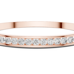 Infinity Channel Set Round Diamond Bangle Bracelet