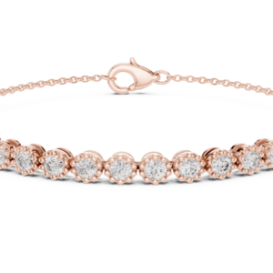 Véla Bezel Round Diamond Station Bracelet