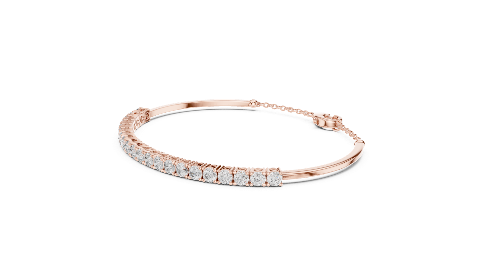 Belle Époque Open Round Diamond Bangle Bracelet