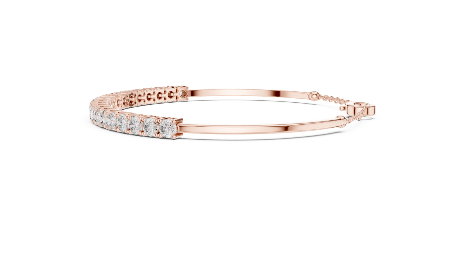 Belle Époque Open Round Diamond Bangle Bracelet