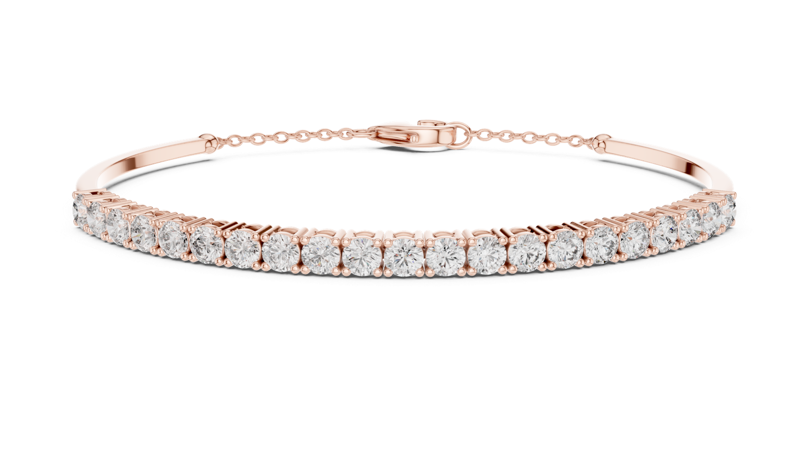 Belle Époque Open Round Diamond Bangle Bracelet