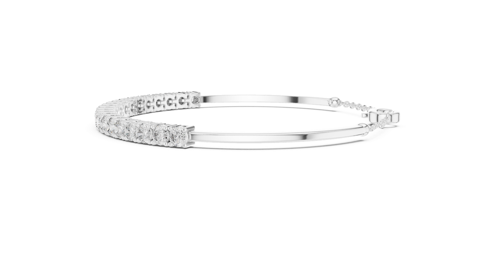 Belle Époque Open Round Diamond Bangle Bracelet