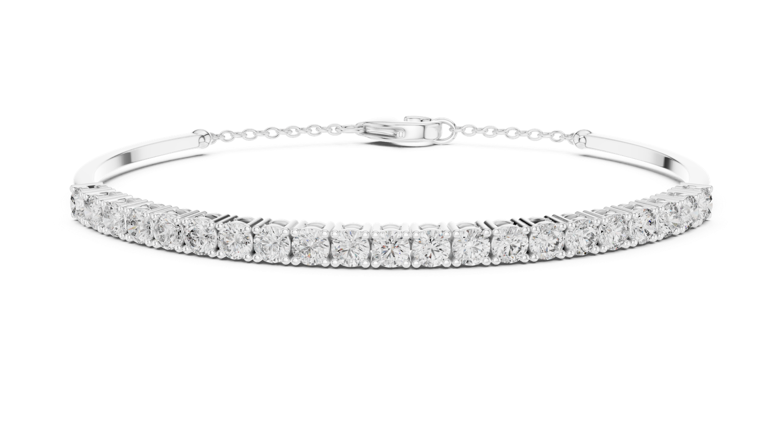 Belle Époque Open Round Diamond Bangle Bracelet