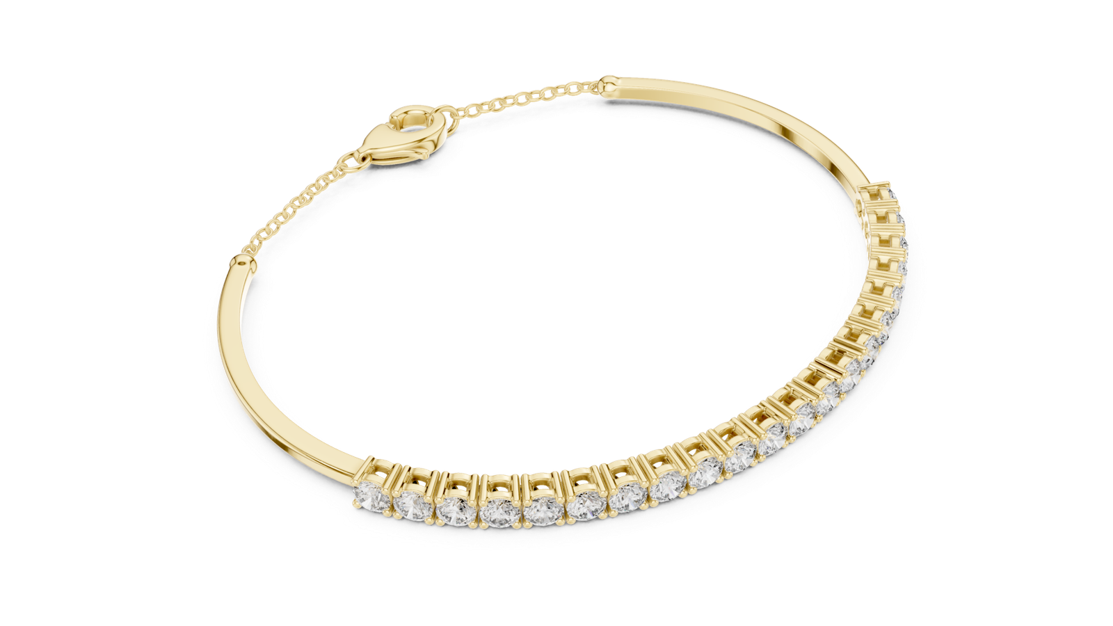 Belle Époque Open Round Diamond Bangle Bracelet
