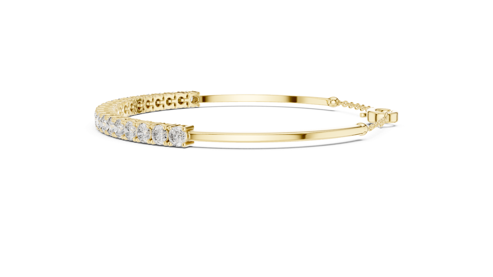 Belle Époque Open Round Diamond Bangle Bracelet