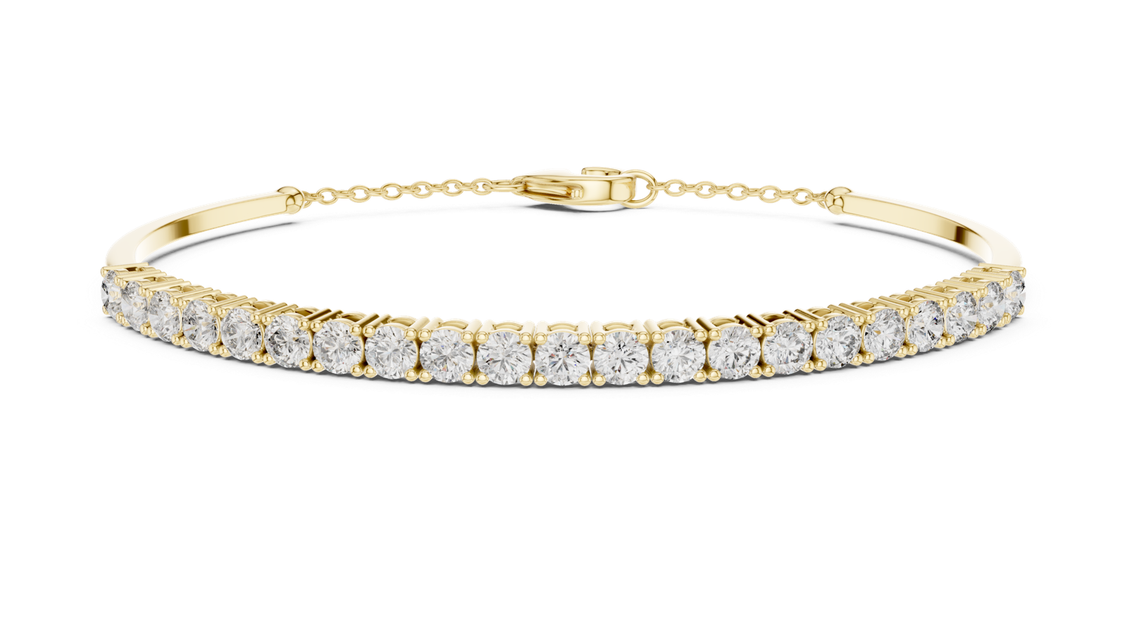 Belle Époque Open Round Diamond Bangle Bracelet