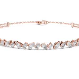 Soleil Delicate Multi Shape Diamond Chain Bracelet