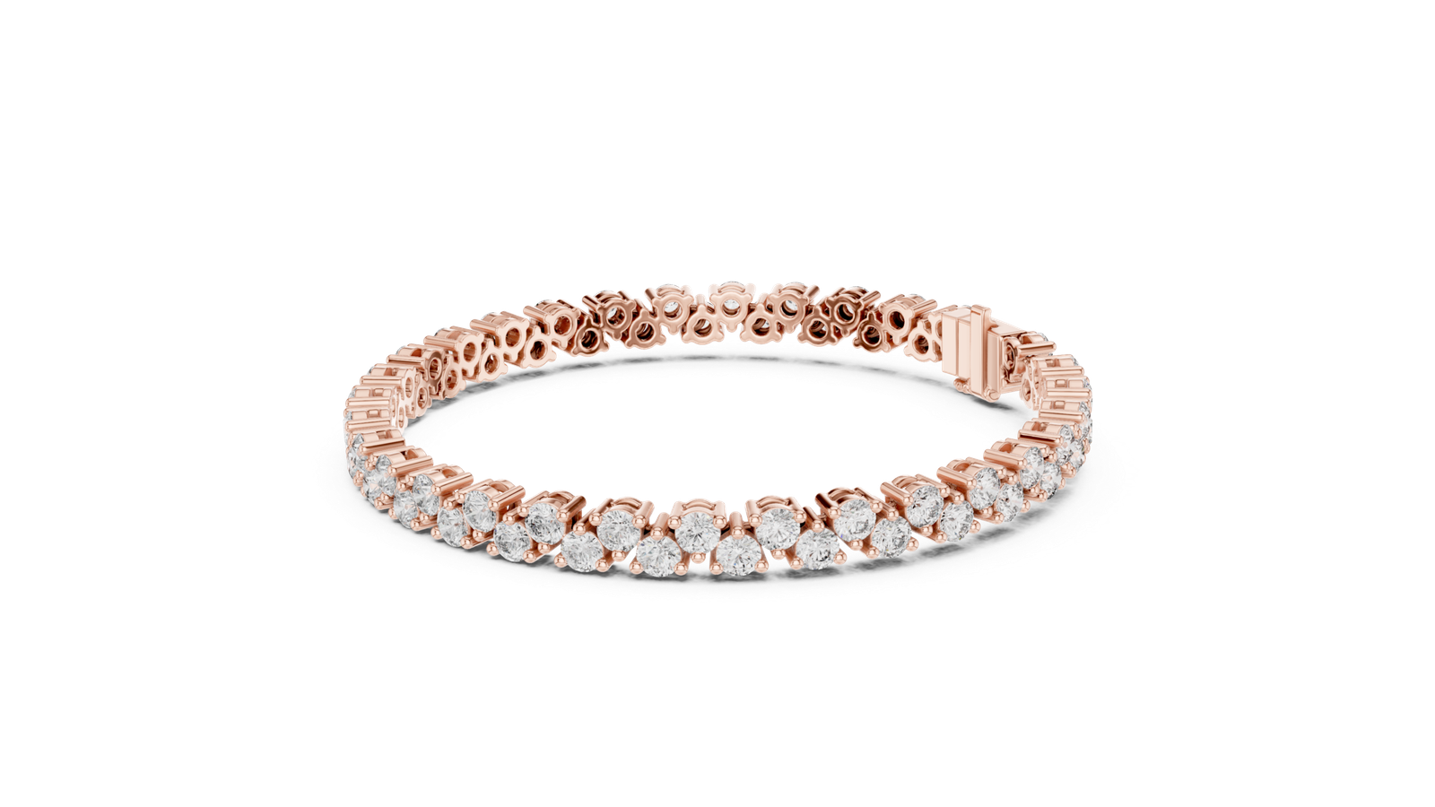 Aria Cluster Round Diamond Tennis Bracelet