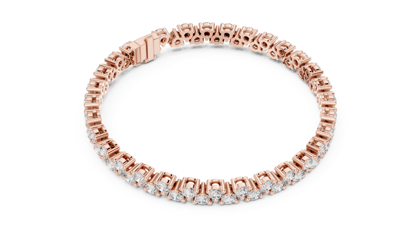 Aria Cluster Round Diamond Tennis Bracelet