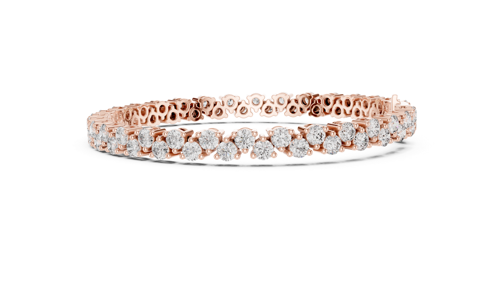 Aria Cluster Round Diamond Tennis Bracelet