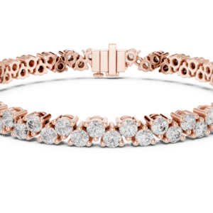 Aria Cluster Round Diamond Tennis Bracelet