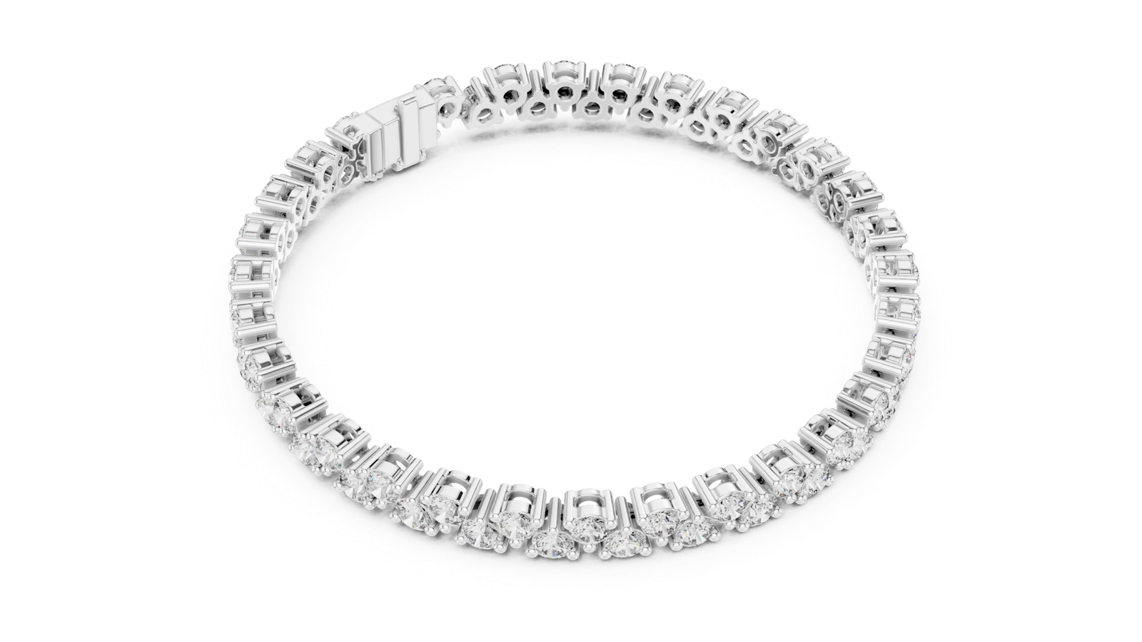 Aria Cluster Round Diamond Tennis Bracelet