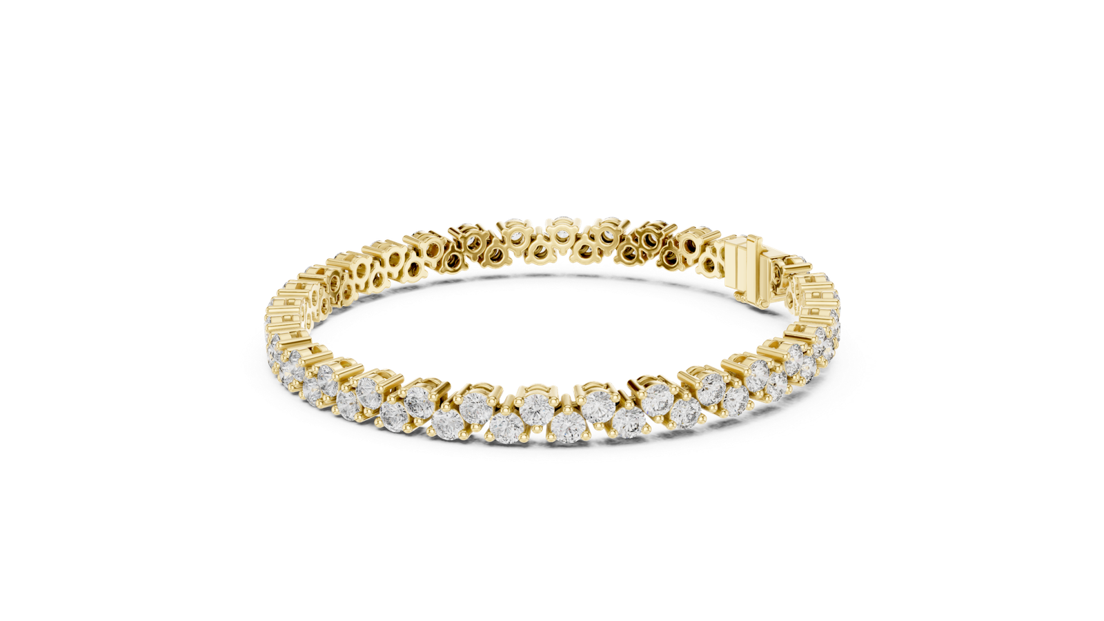 Aria Cluster Round Diamond Tennis Bracelet