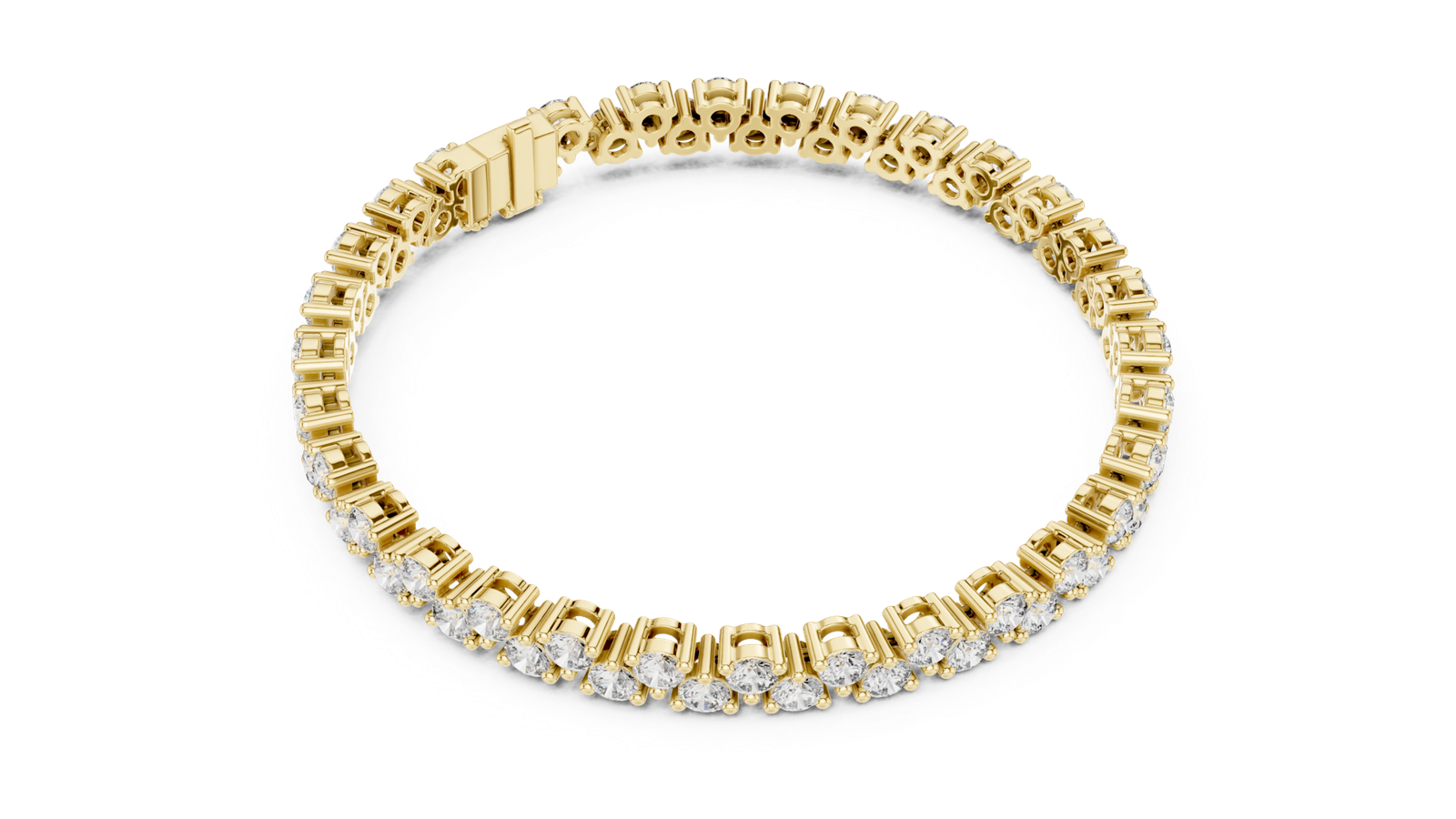 Aria Cluster Round Diamond Tennis Bracelet