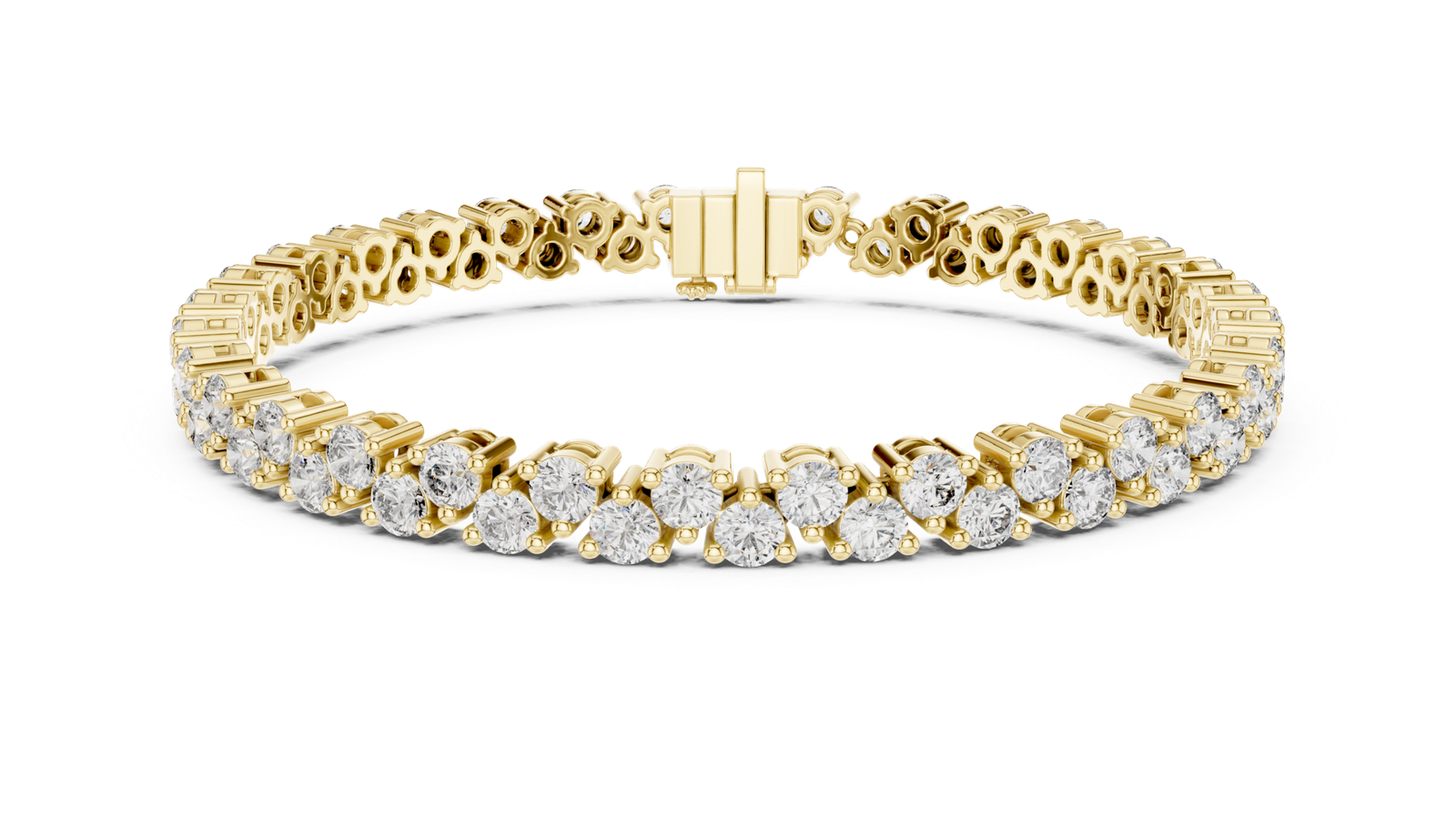 Aria Cluster Round Diamond Tennis Bracelet