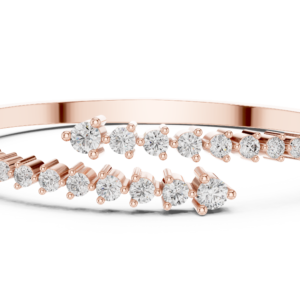 Palais Graduated Round Diamond Bangle Bracelet