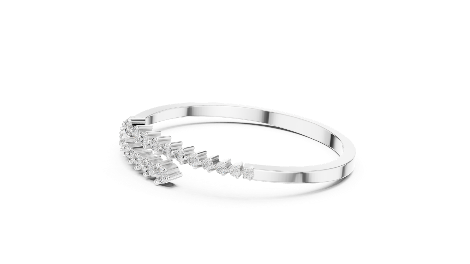 Palais Graduated Round Diamond Bangle Bracelet
