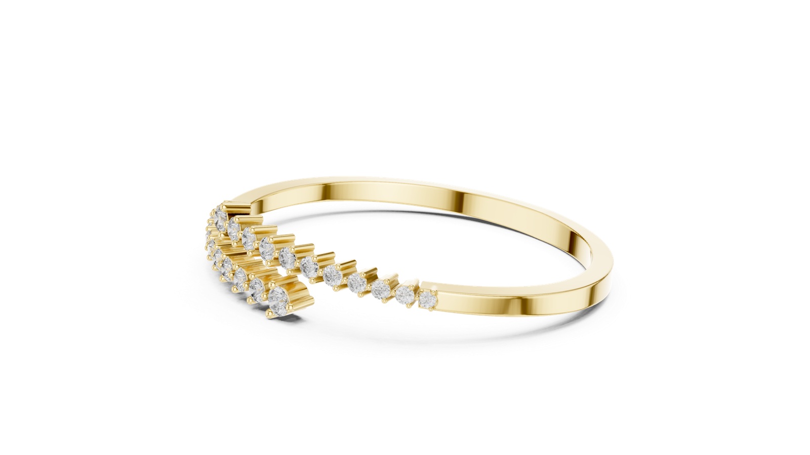 Palais Graduated Round Diamond Bangle Bracelet