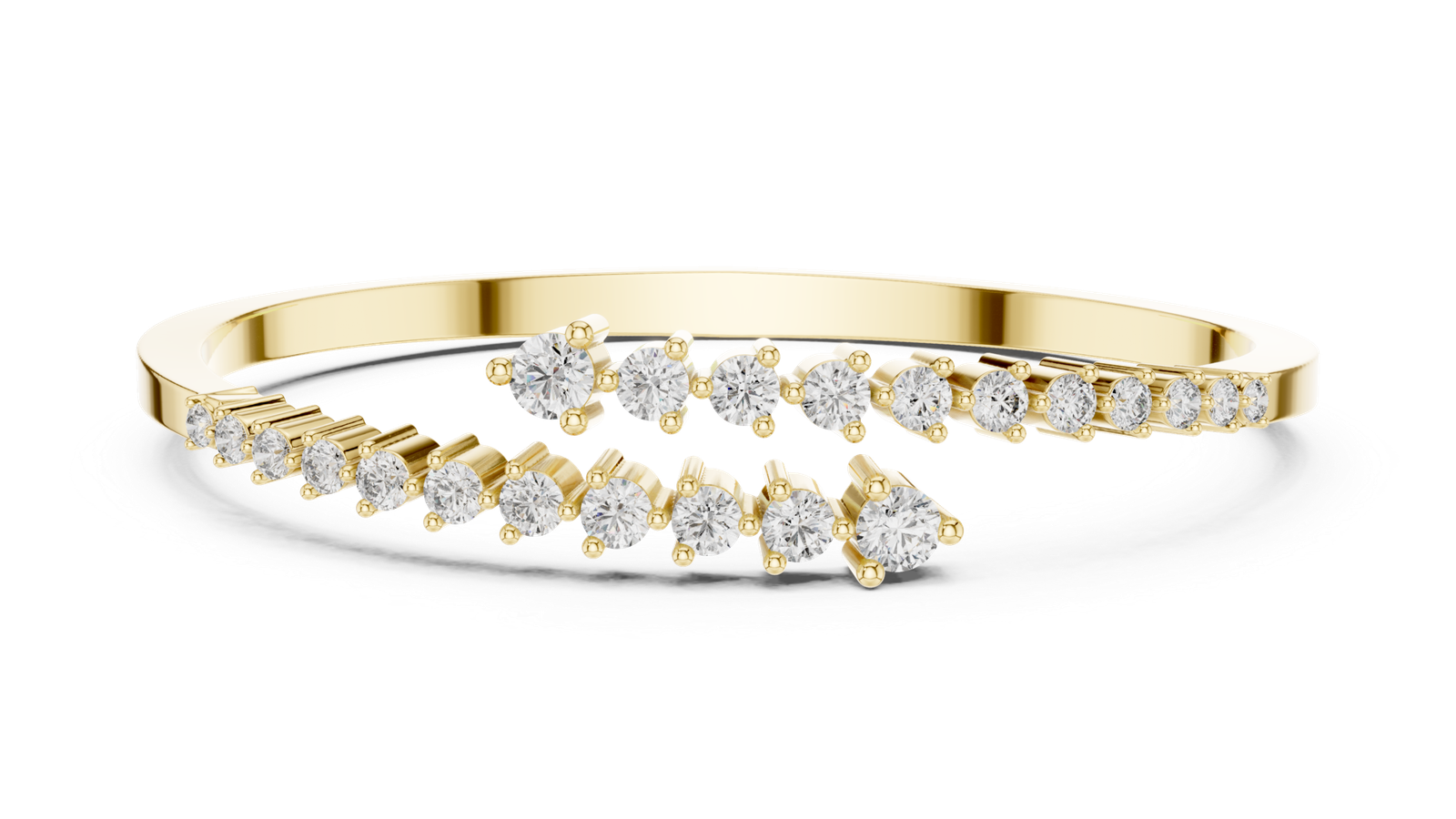Palais Graduated Round Diamond Bangle Bracelet