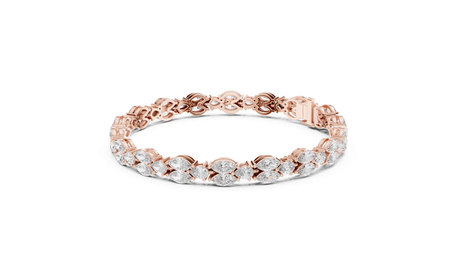 Astra Pear Marquise Diamond Tennis Bracelet