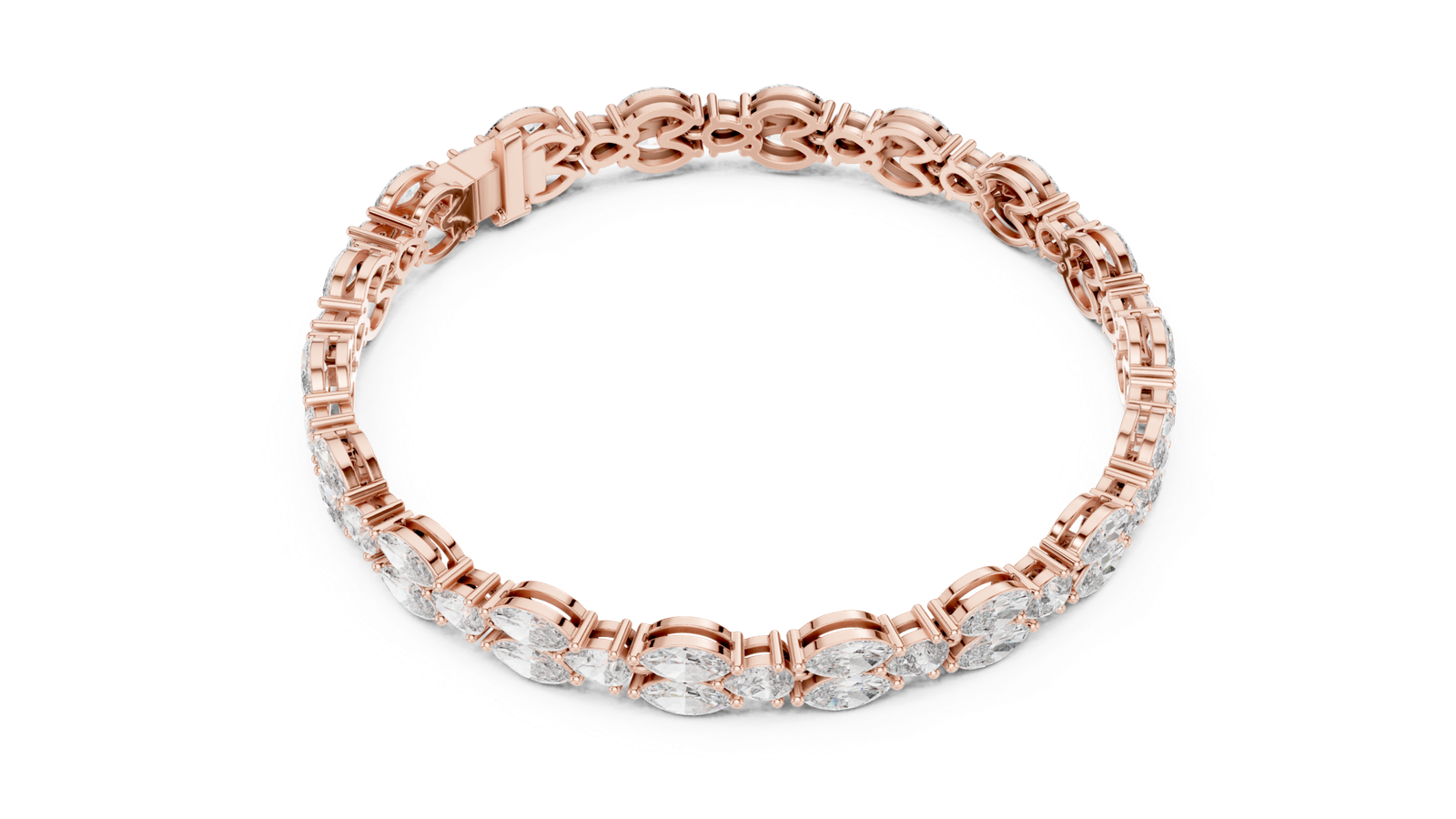 Astra Pear Marquise Diamond Tennis Bracelet