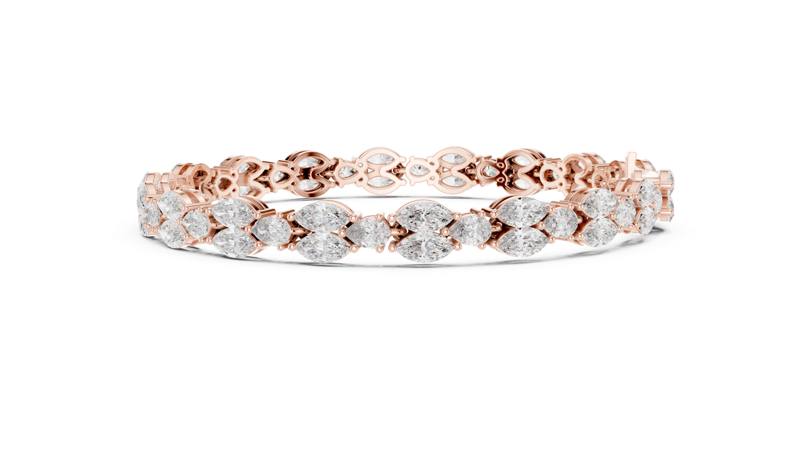 Astra Pear Marquise Diamond Tennis Bracelet