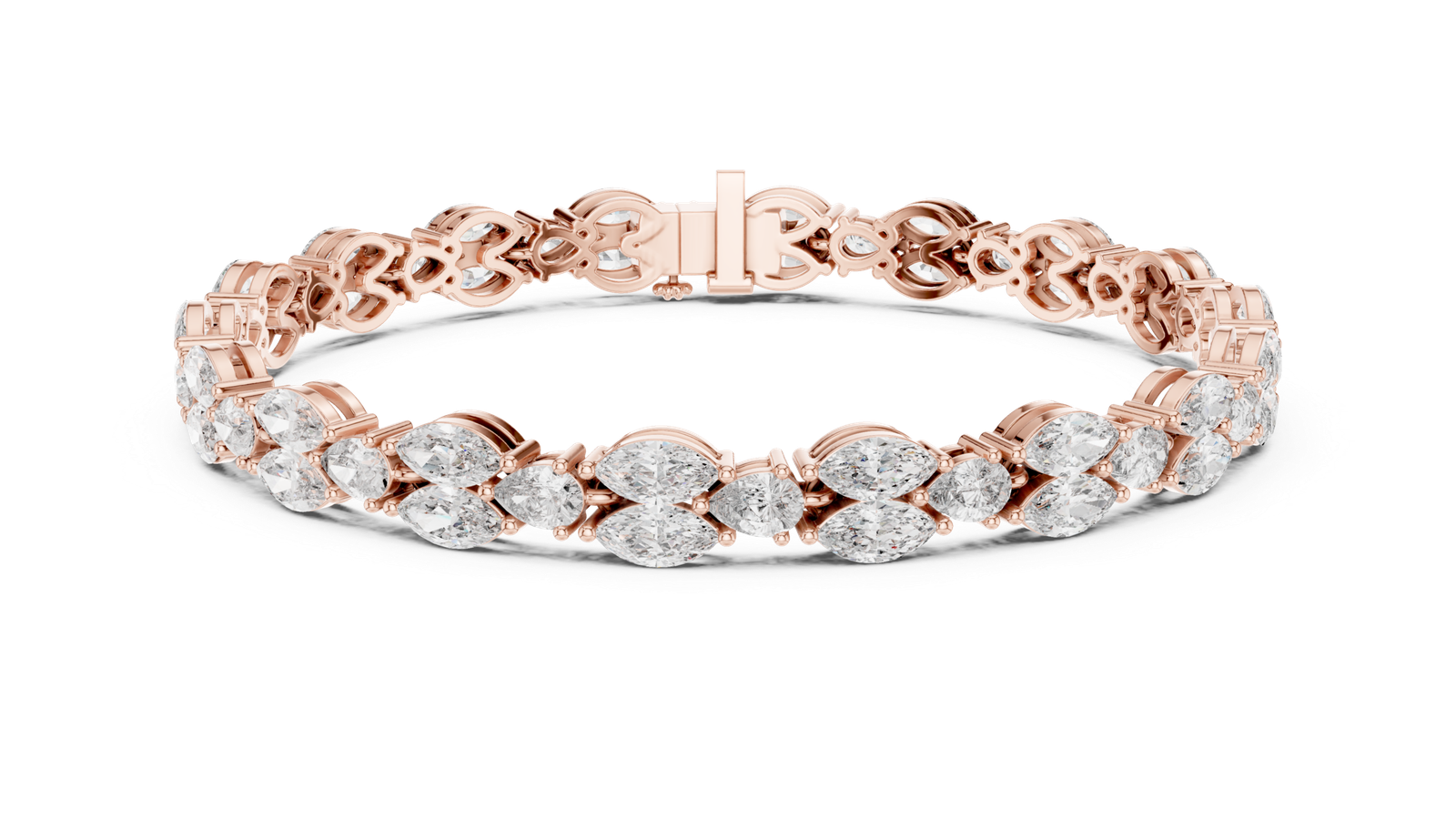 Astra Pear Marquise Diamond Tennis Bracelet