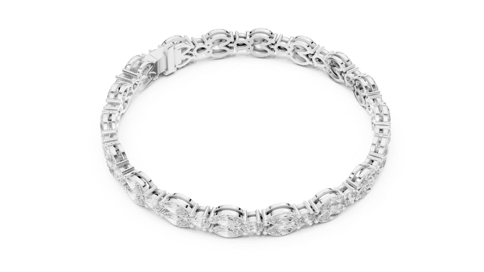 Astra Pear Marquise Diamond Tennis Bracelet