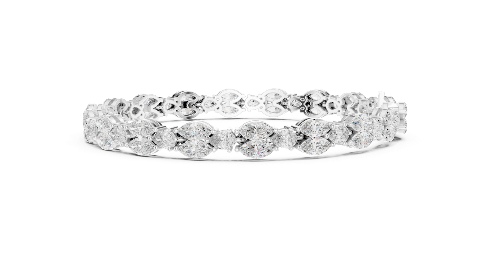 Astra Pear Marquise Diamond Tennis Bracelet