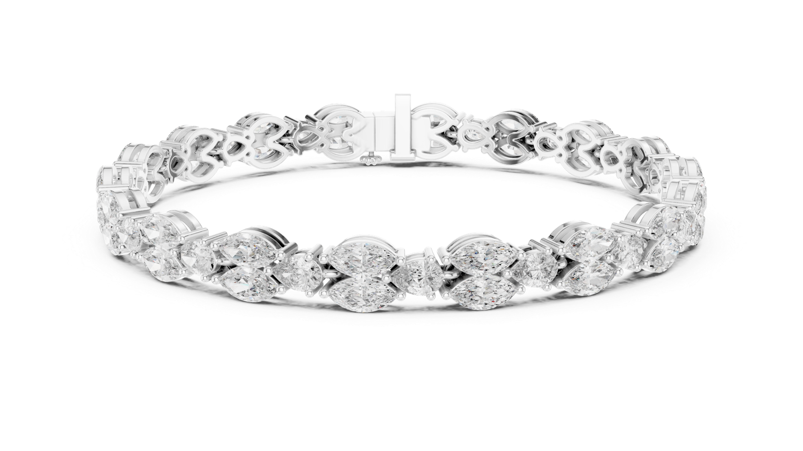 Astra Pear Marquise Diamond Tennis Bracelet