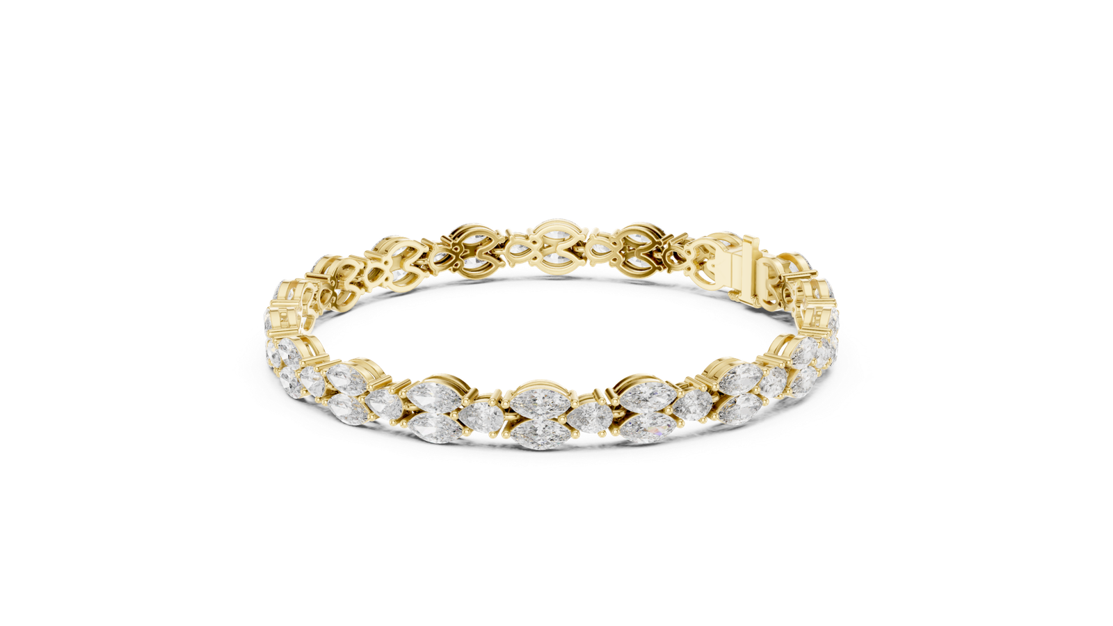 Astra Pear Marquise Diamond Tennis Bracelet