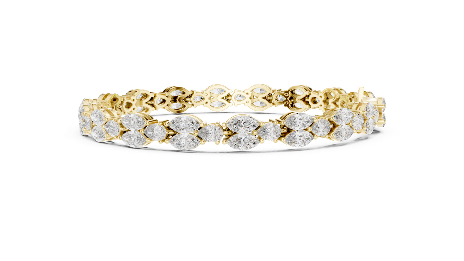 Astra Pear Marquise Diamond Tennis Bracelet