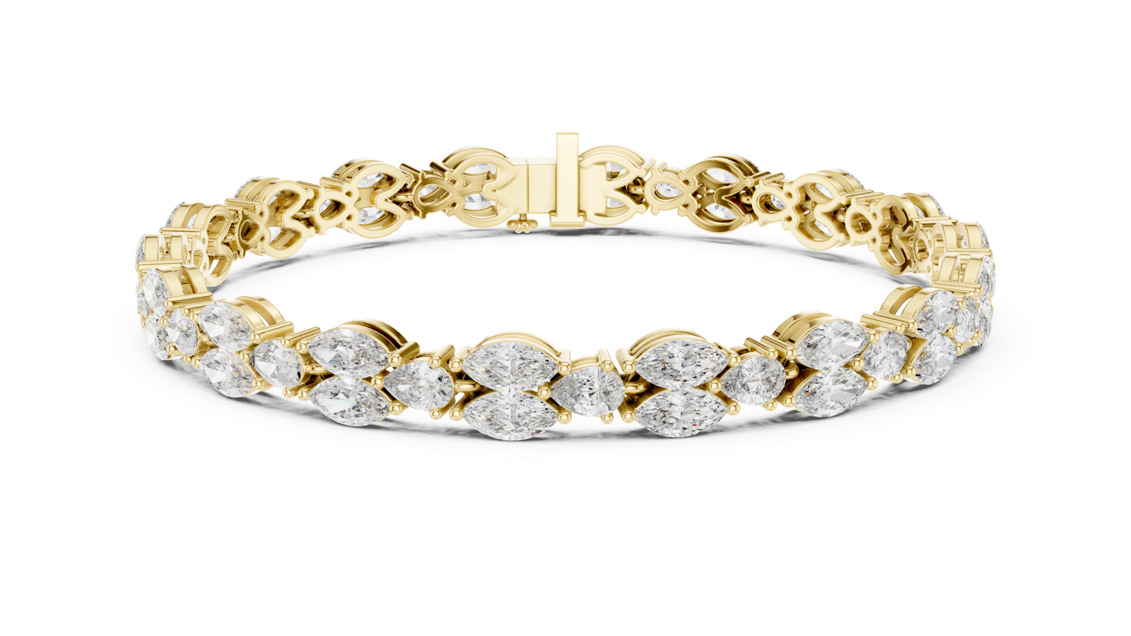 Astra Pear Marquise Diamond Tennis Bracelet