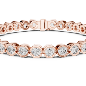 Sapphire Bezel Round Diamond Tennis Bracelet