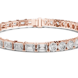 Valleria Round Emerald Multi Shape Diamond Bracelet