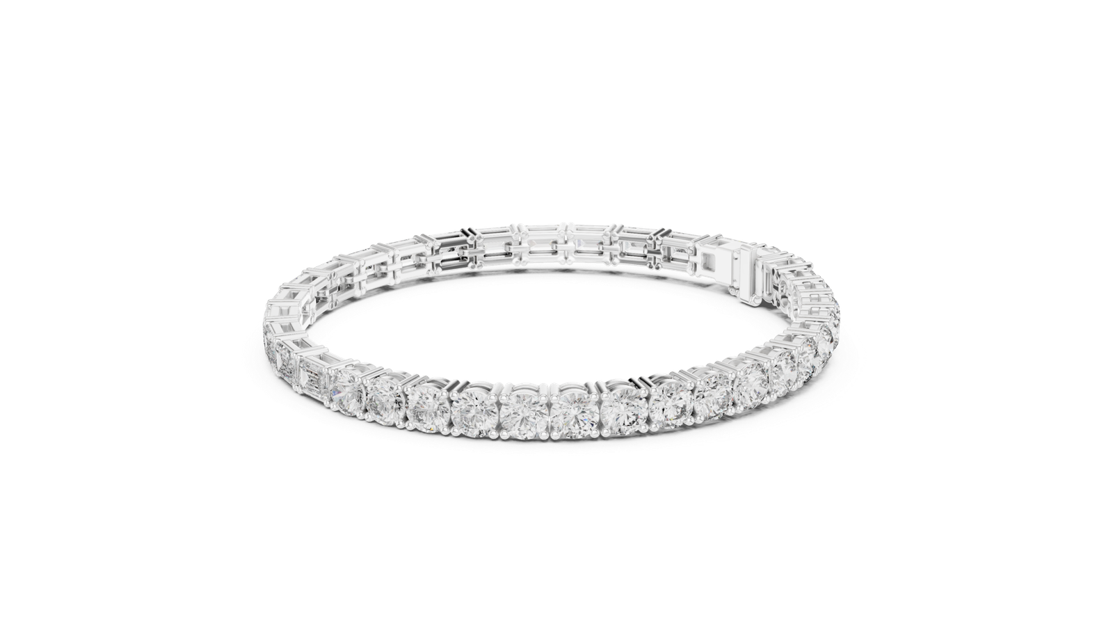 Valleria Round Emerald Multi Shape Diamond Bracelet