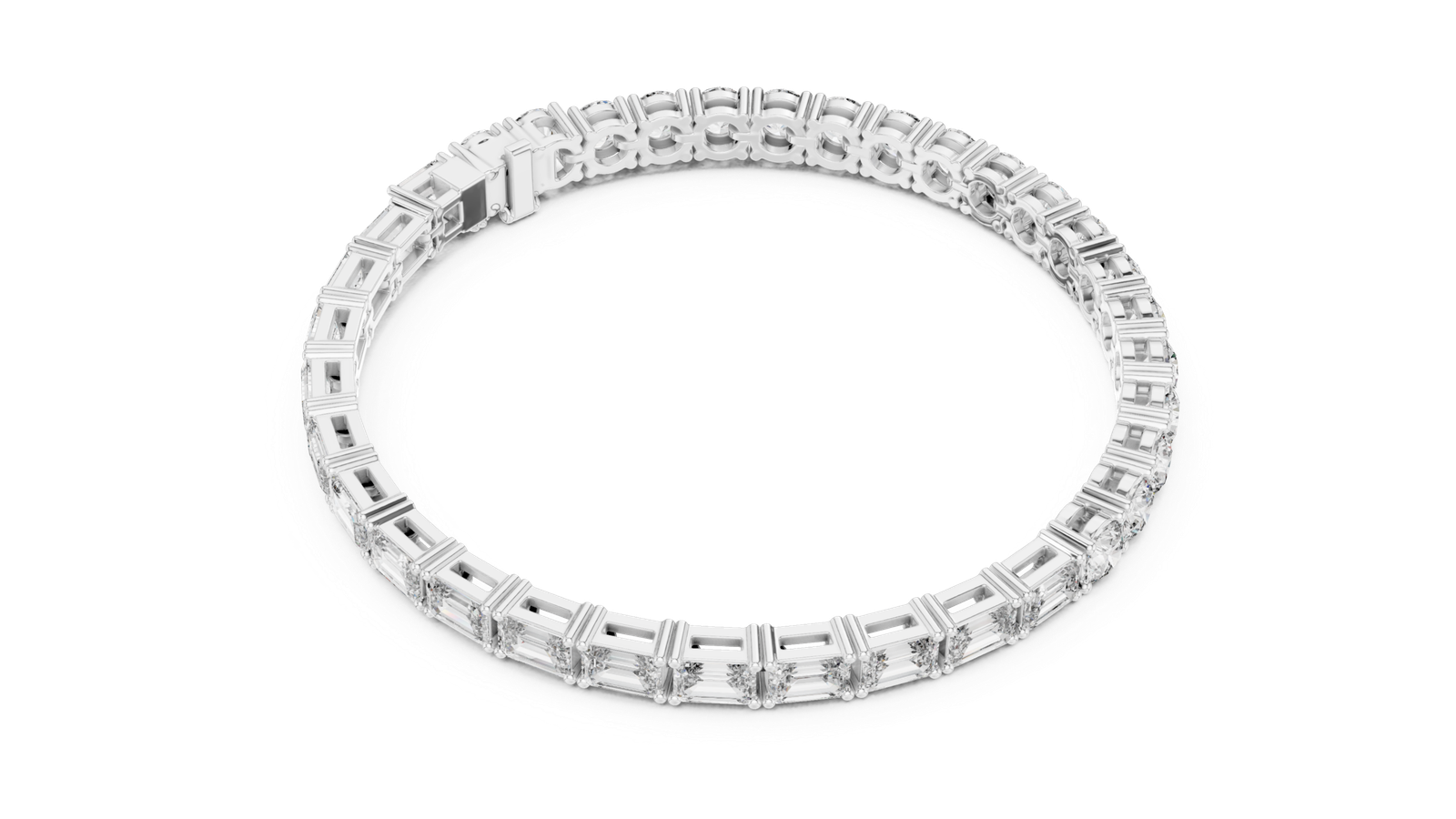 Valleria Round Emerald Multi Shape Diamond Bracelet