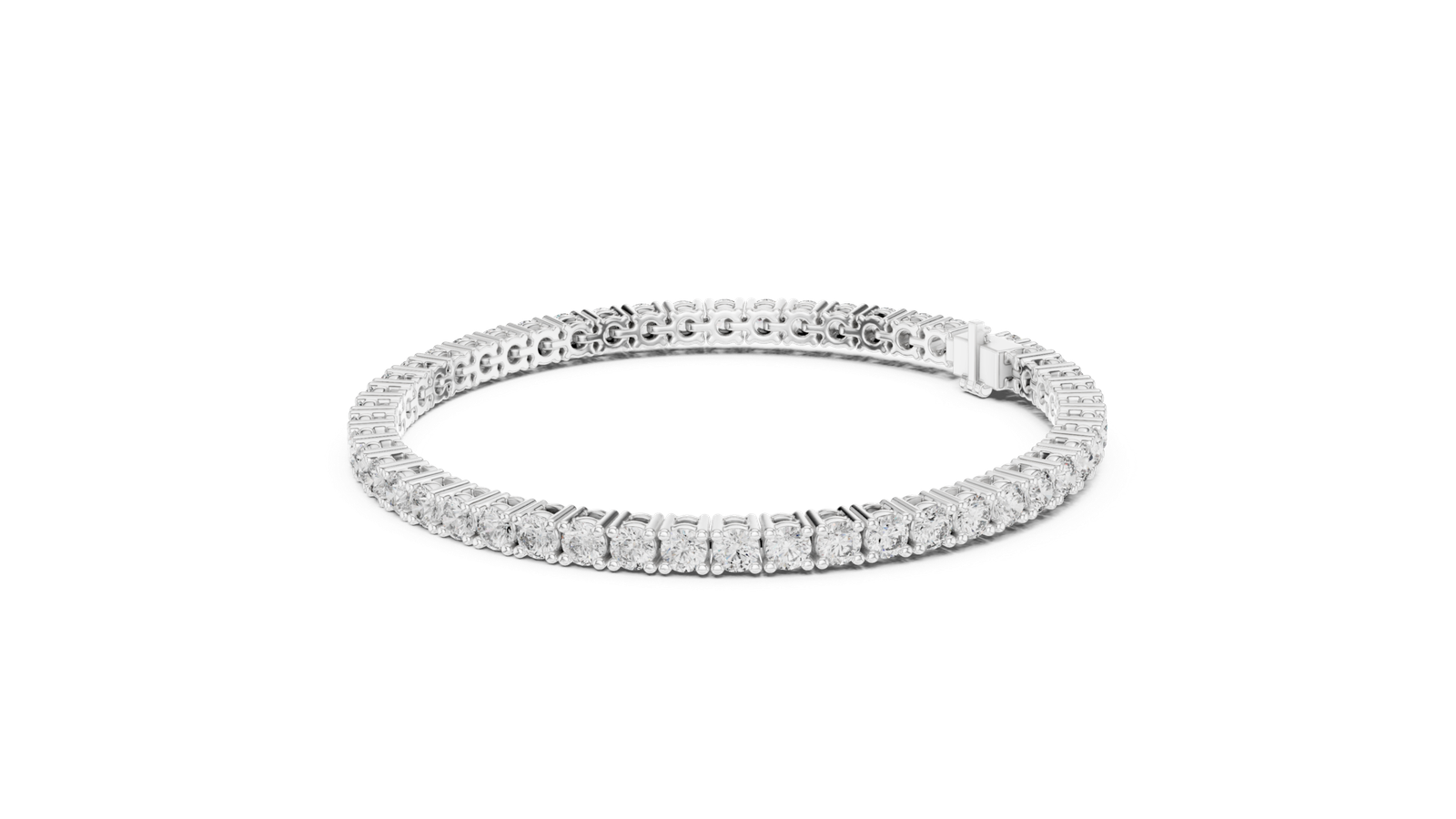 Clarion Signature Round Diamond Tennis Bracelet