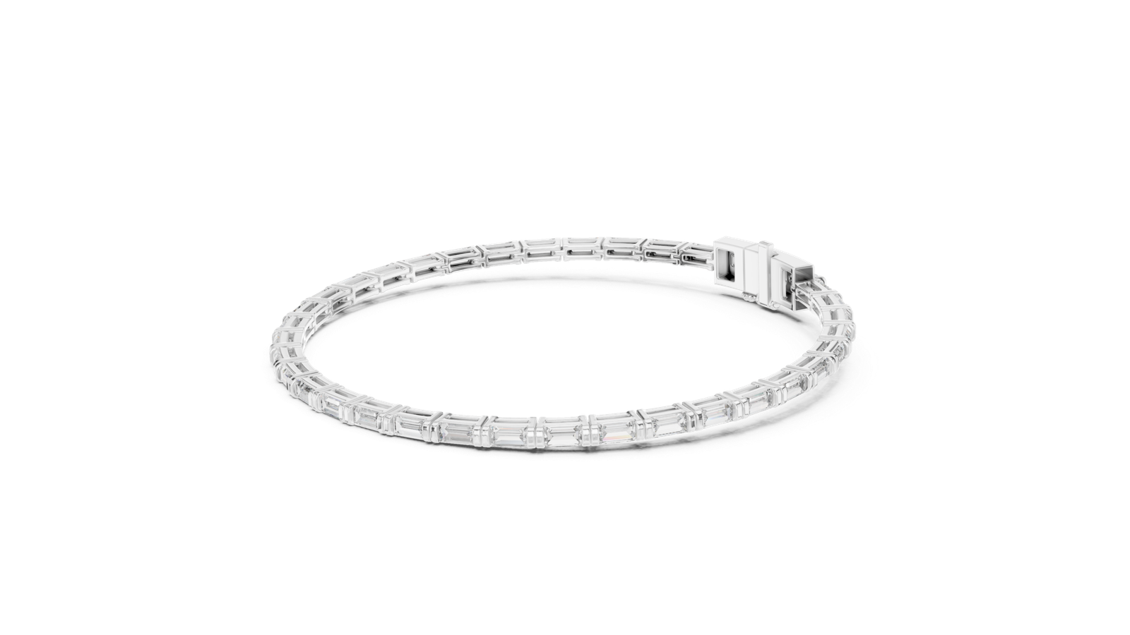 Céleste Baguette Diamond Tennis Bracelet