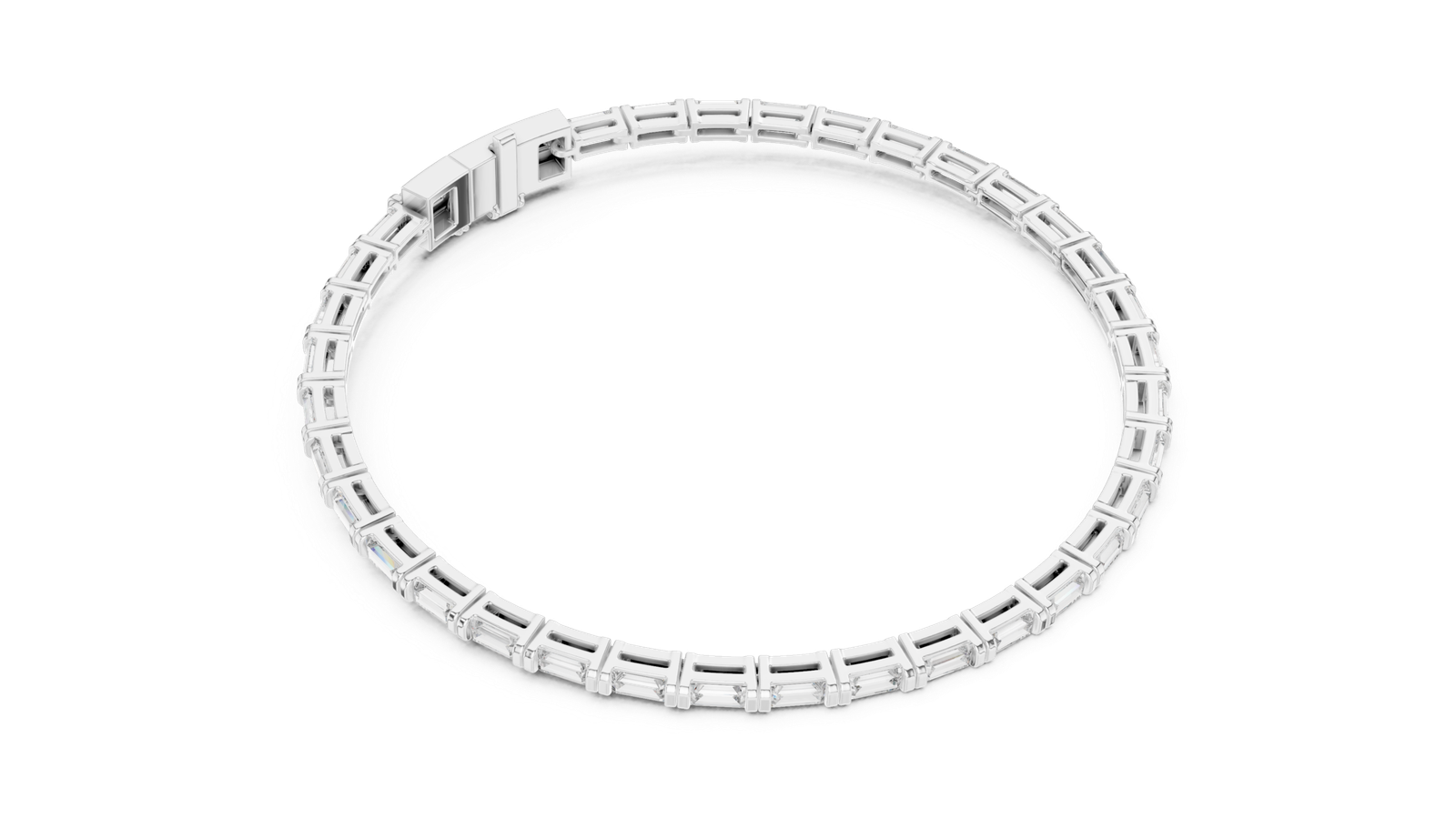 Céleste Baguette Diamond Tennis Bracelet